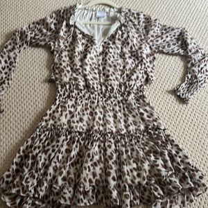 NWOT Skylar + Madison smocked cheetah print dress